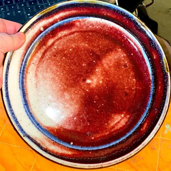 Vintage Chris Stender Pottery San Antonio Southwestern Hand Thrown Plate (ALX) - Picture 1 of 6